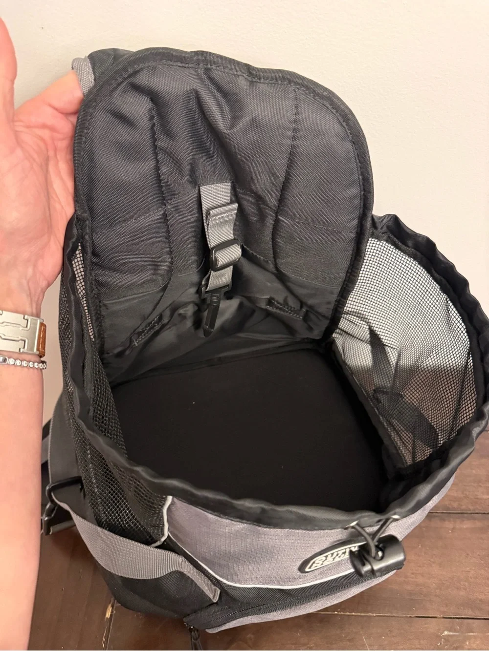 Outward Hound Black and Gray Pet Travel Backpack